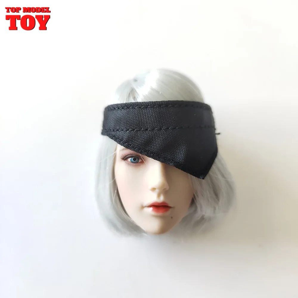 SET017 1/6 NieR 2B голова девушки с повязкой на глаза для волос подходит 12 дюймов TBL