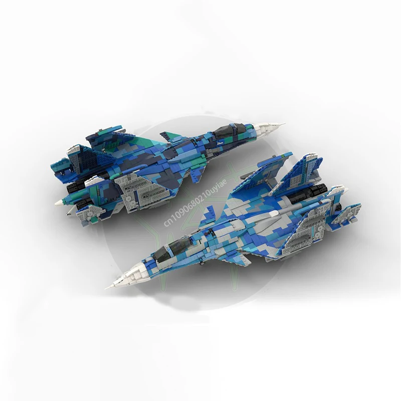 1973шт Moc 1:34 Масштаб России Судуй | SU-33 Flanker D Модель истребителя Строительные блоки