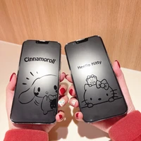 sanrio hellokitty kuromi cinnamoroll for iphone 13 pro max cartoon film 12 mobile phone frosted tempered glass film