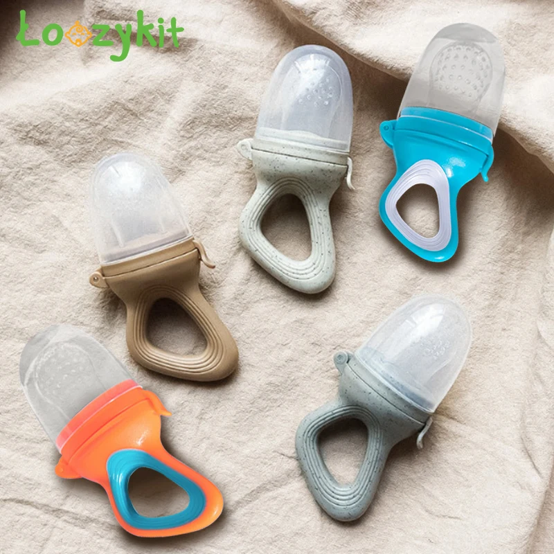 

1PC Silicone Baby Fruit Feeder with Cover Baby Nipple Fresh Food Vegetable Supplement Soother Nibbler Feeding Teething Pacifier