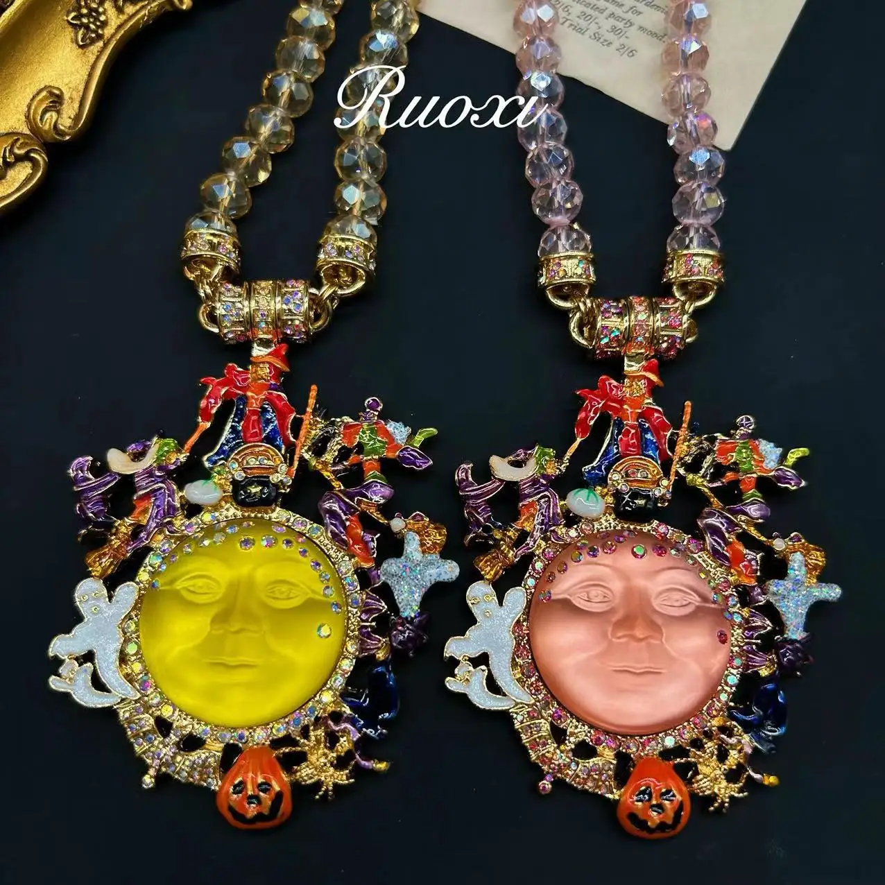 KF модный тренд винтажное красочное глазурованное эмаль фэнтези сказочное