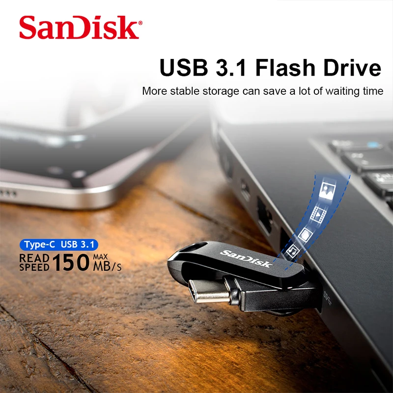USB-флеш-накопитель SanDisk 32-128 ГБ USB Type-C |
