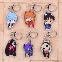 2022 trend llaveros de anime eva acrylic keychain for girls bag manga acgn figure pendant women keyring jewelry gifts