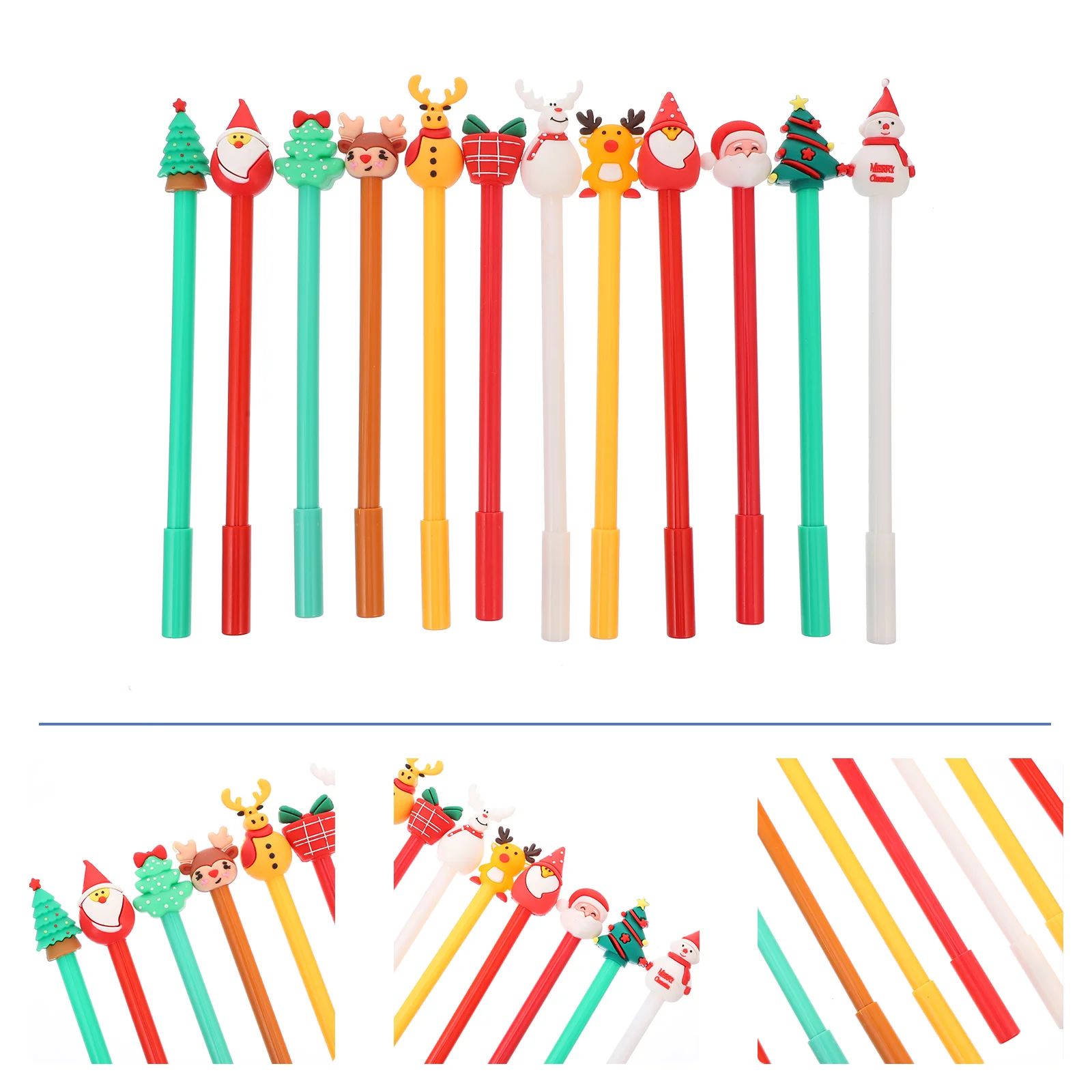 

Christmas Pens Pen Ballpointcartoon Stationery Writing Santa Novelty Fine Scented Markers Reindeer Holiday Writer Supplies