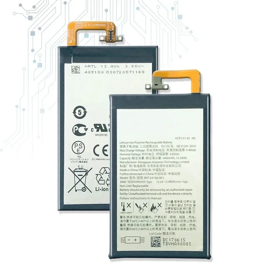 Kikiss BAT-63108-003 Аккумулятор 3440 мАч для BlackBerry KEYone KE Yone Bateria Батареи