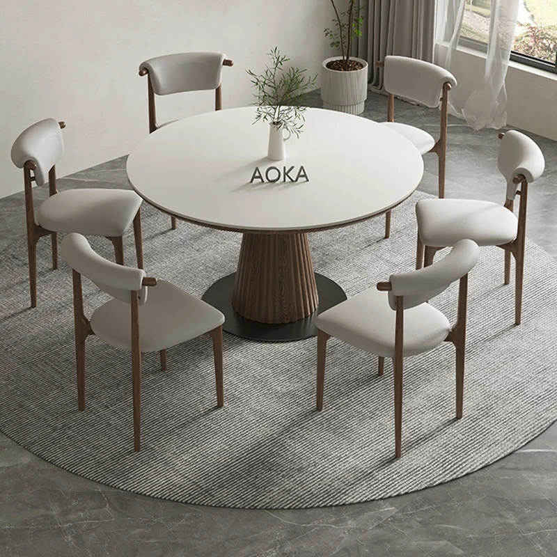 Круглый деревянный обеденный стол кофейный дешевый балкон чистый минимализм