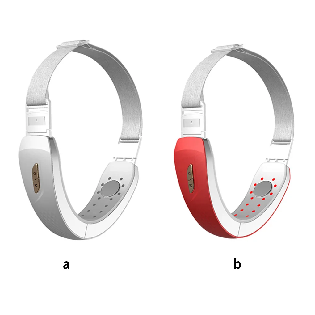 

Chin V-Line Up Lift Belt Machine Blue LED Photon Therapy EMS Face Lifting Slimming Vibration Massager Double Chin Reducer