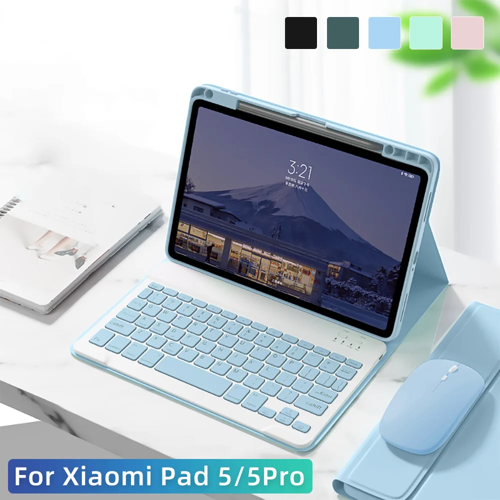 

For Mi Pad 5 Case With Keyboard Case For Xiaomi Pad 5 2021 For Xiaomi Pad 5 Pro 11 In Tablet Cover Xiaomi Pad Accessories Funda