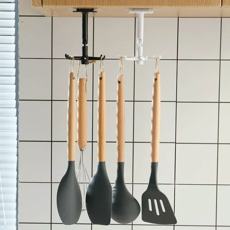

2023NEW Hook Organizer Bathroom Hanger Wall Dish Drying Rack Holder For Lid Cooking Accessories Cupboard Storage Cabinet Shelf