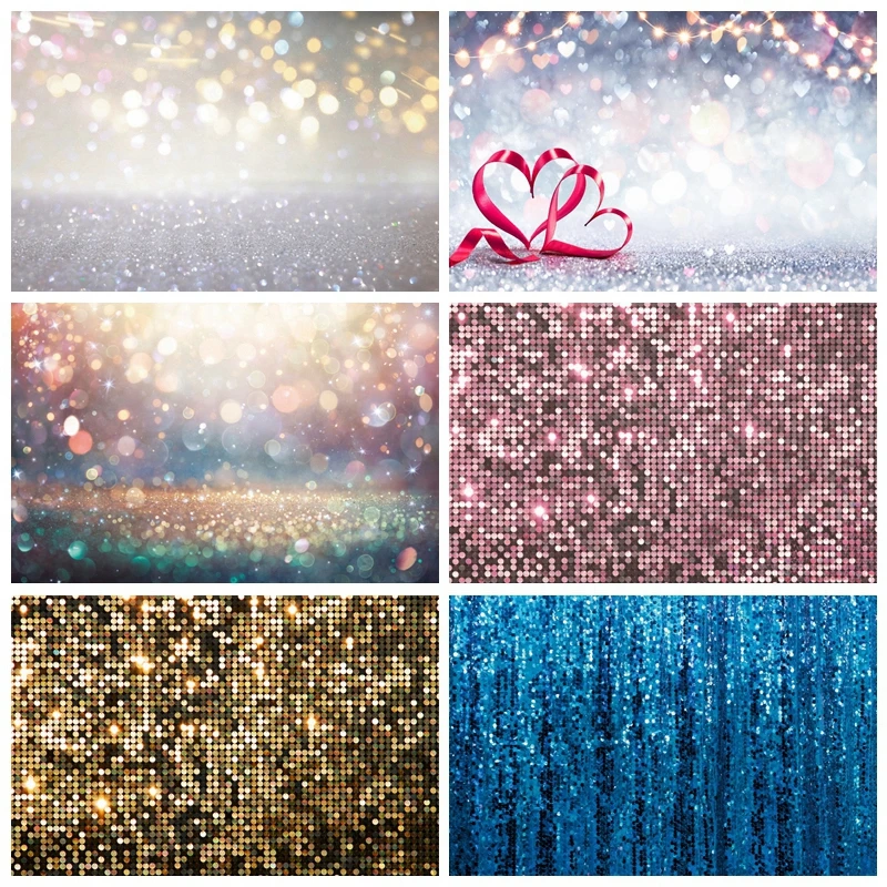 

Glitter Light Spot Bokeh Backdrops For Photography Birthday Wedding Party Decor Photocall Photographic Background Photo Studio