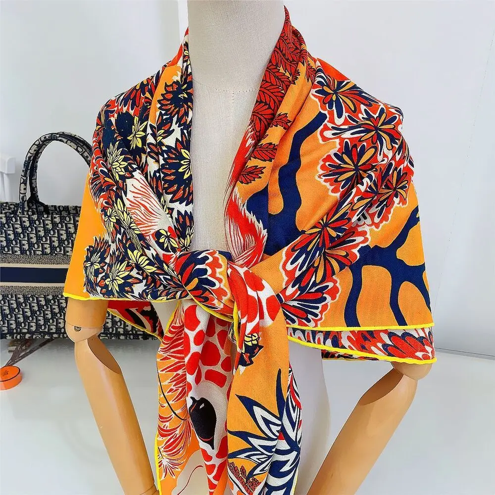 

Faux Cashmere Scarf Fashion Giraffe Shawl Stole Winter Blanket Bandana 130*130cm