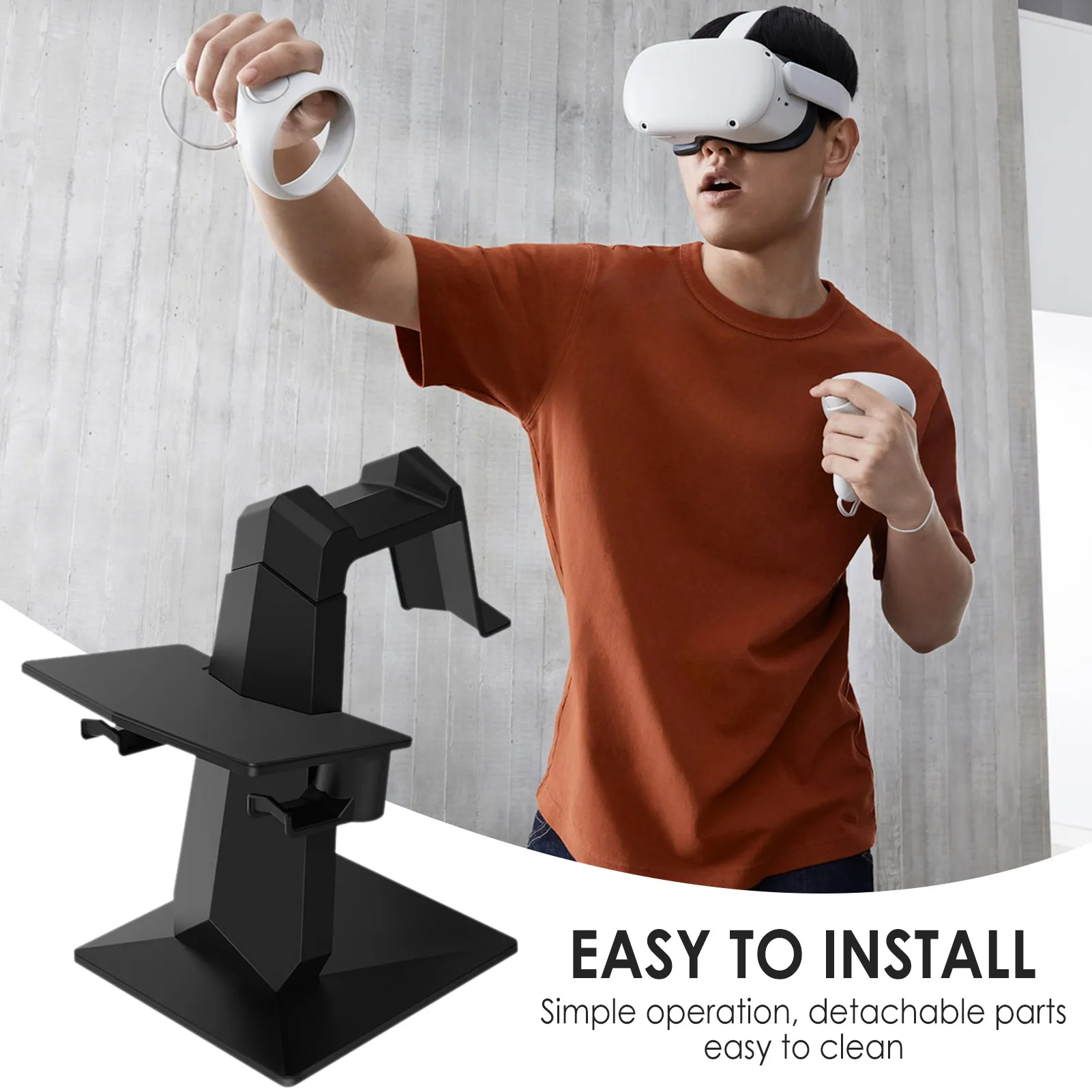 

Universal VR Stand Headset Storage Bracket Controller Organizer Virtual Reality Display Holder for Oculus Quest/Q2/Rift S/HT C