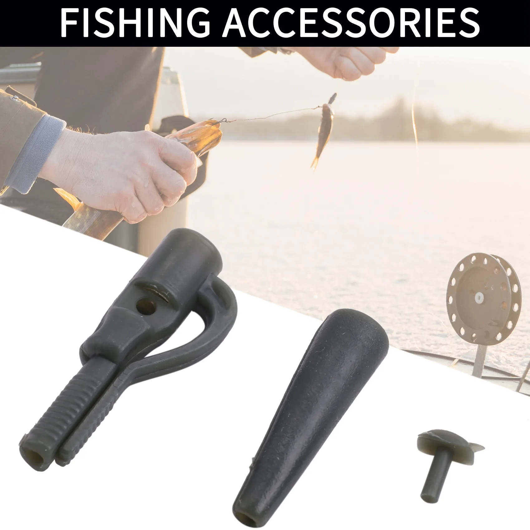 

50Pcs/Sets Fishing Terminal Tackle Safety Lead Clips with Pins Tail Rubber Tubes Carp Fishing Tackle Tools