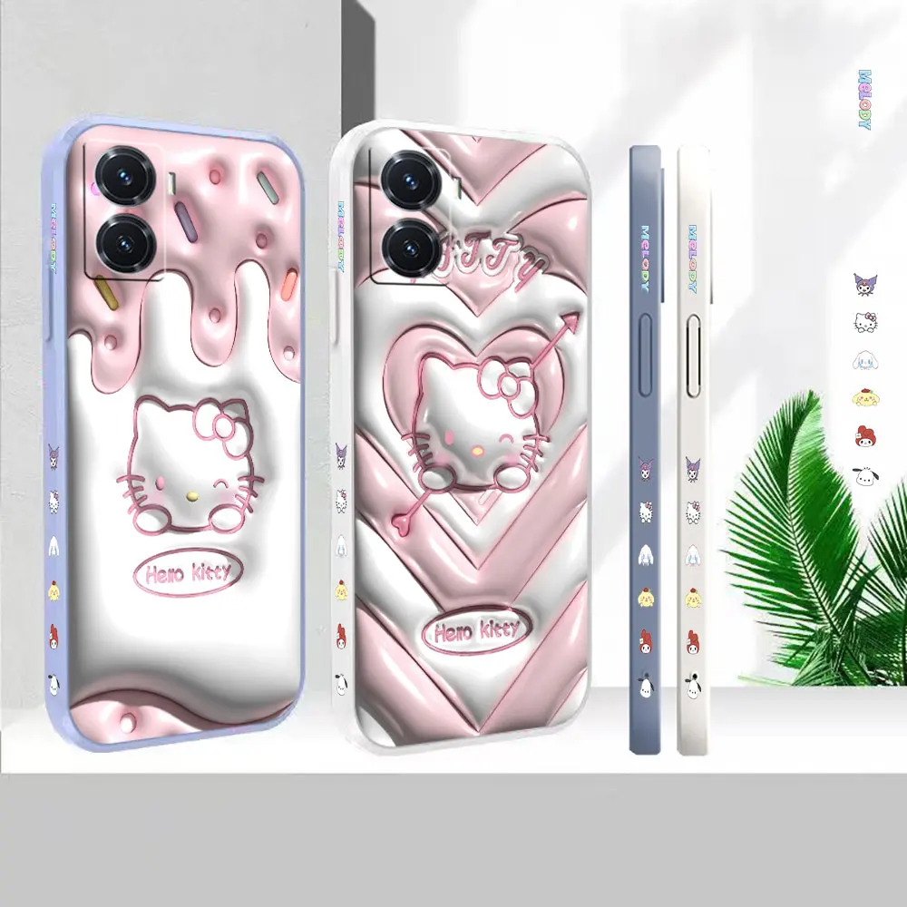 

Case For VIVO Y93 Y85 Y83 Y77E Y77 Y76S Y73S Y71T Y66 Y55S Y53S Y52S Y51S Y50 Y35 Y33S Y31 Y30 Funny Cute Hello Kitty Cover Capa