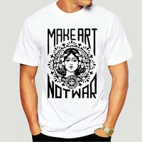 men tshirt make art not war shirt unisex poly cotton t shirt women t shirt tees top 5205x