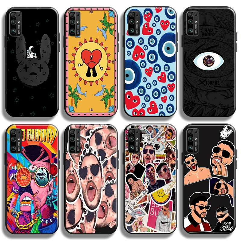 

Yo Perreo Sola Bad Bunny Maluma For Huawei Honor 30 PRO Phone Case Back Shell TPU Black Liquid Silicon Coque Carcasa Cases