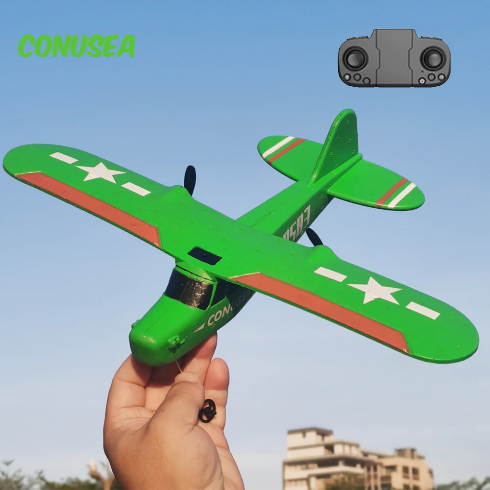 

2022 CONUSE RC Plane Drone 0583 Airplane Model 2CH 2.4G Remote control with LED Radio control Helicopter EPP Foam Aircraft toys