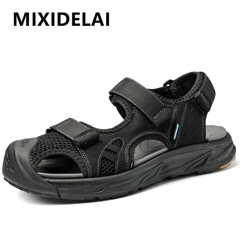 Летние мужские сандалии уличные прогулочные повседневная обувь в римском стиле