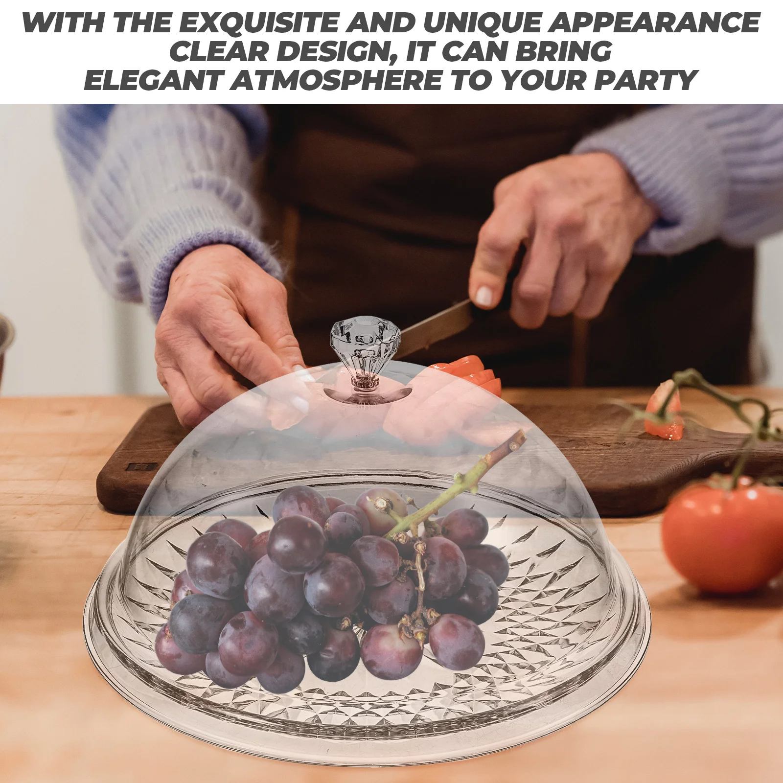 Прозрачная крышка форма для торта поднос еды тарелка хранения десертов