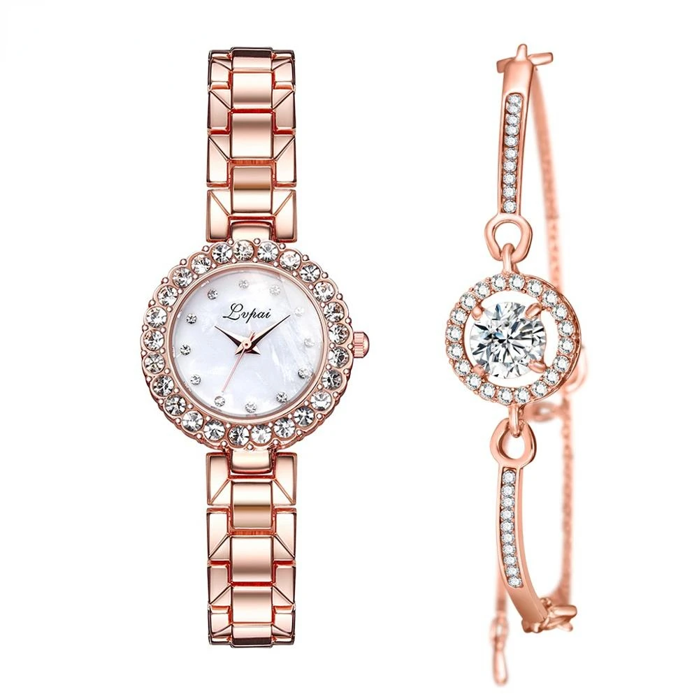 Brand Luxury Bracelet Watches Set For Women Fashion Geometric Bangle Quartz Clock Ladies Wrist Watch Zegarek Damski