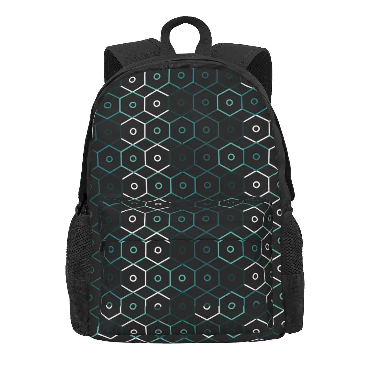 

Hives Pirnt Backpack Hexagon Theme Female Polyester Outdoor Style Backpacks Lightweight Cool High School Bags Rucksack