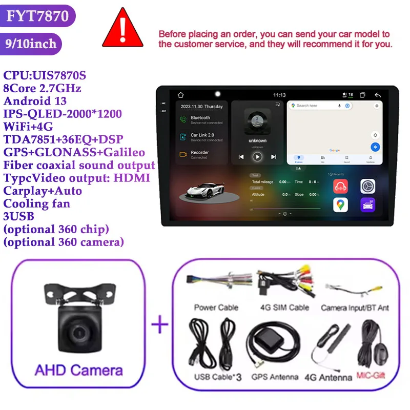 

8 ядер 12 + 256G Android13 автомобильное стерео радио 5G WIFI Carplay и Android auto GPS DSP мульти stattia carplay android плеер WIFI Bluetooth
