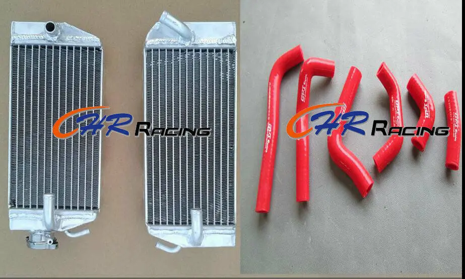 

For Honda CRF450R CRF450 02 03 04 2002 2003 2004 Aluminum Motorcycle Radiator & Hose RED