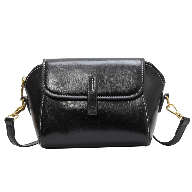 JinMantang PU Leather Shell Bagsfor Women 2023 Spring Trend Retro Handbags and Purses Cute Solid Color Small Crossbody Bag