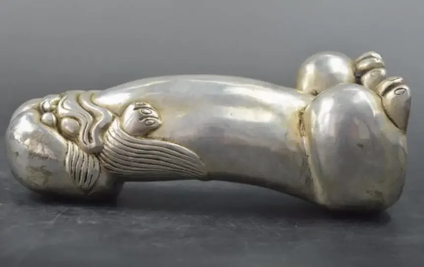 Бесплатная доставка китайский тибет серебряная резная защита Foo Dogs статуи льва