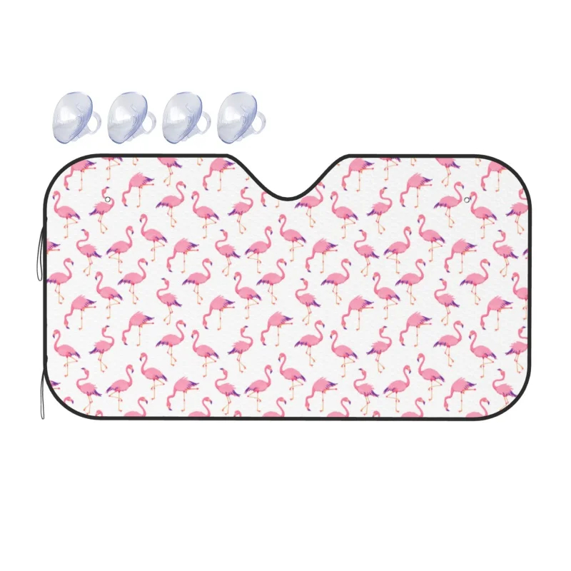

Розовые фламинго, солнцезащитный козырек на лобовое стекло автомобиля, универсальный чехол для защиты от солнца и снега
