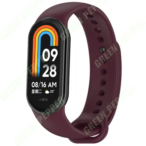 Резиновый ремешок для браслета Xiaomi Mi Band 8, быстросъемный силиконовый спортивный браслет для смарт-часов Mi Band 8