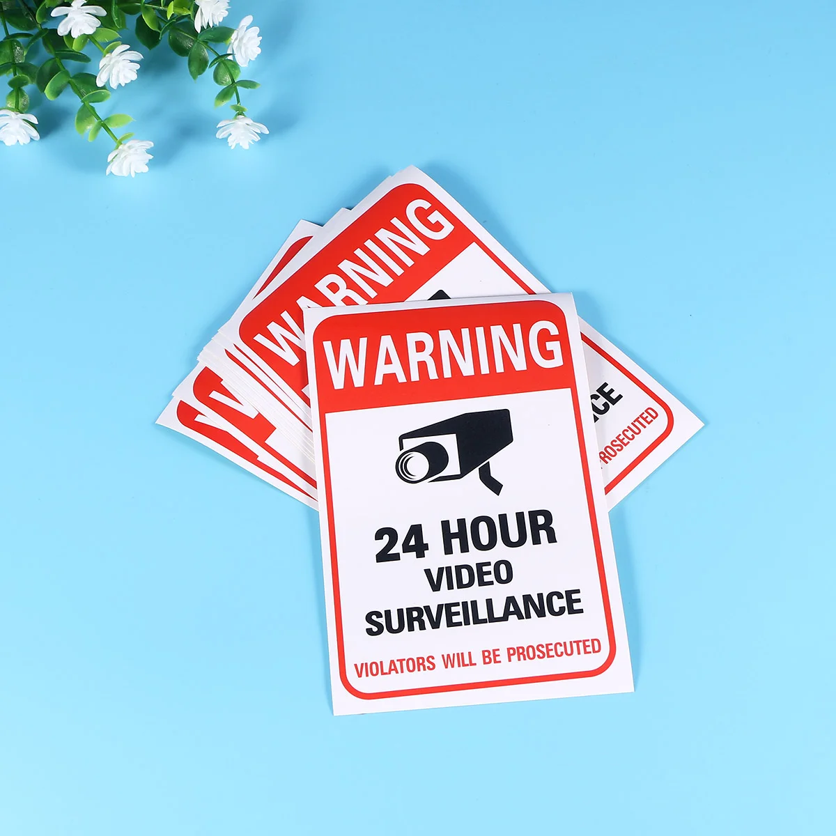 

24 Hour Video Surveillance Sign Warning Sign Violators Will Be Prosecuted Signs 10pcs for Indoor Outdoor Home Business Office