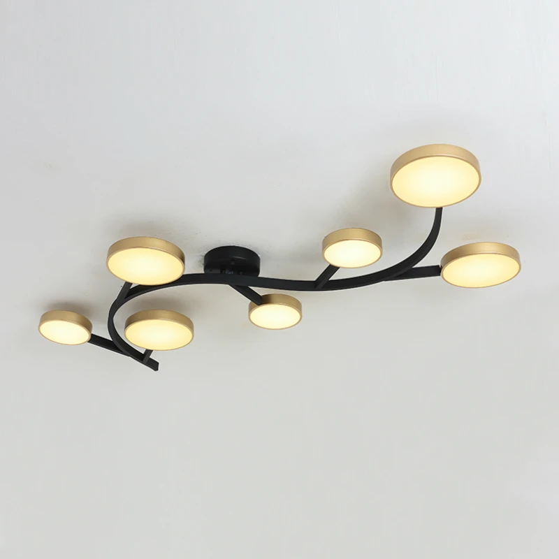 Европейские окрашенные железные потолочные светильники в виде ветвей