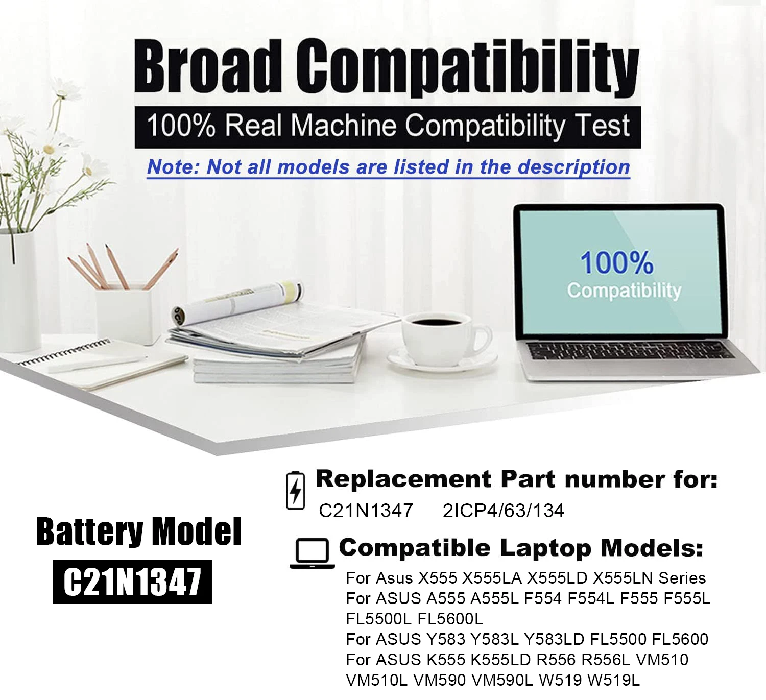 LISCN 37Wh C21N1347 Аккумулятор для ноутбука ASUS X554 X554L X555 X555L X555LN X555LD X555SJ X555MA F554 F554L F555