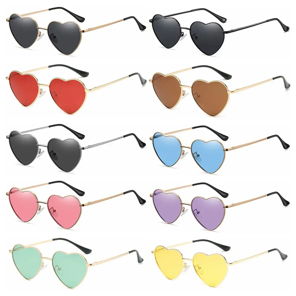 

Women Heart Sunglasses Vintage Metal Frame Polarized Sun Glasses Trendy Heart-Shaped Glasses UV400 Eyewear