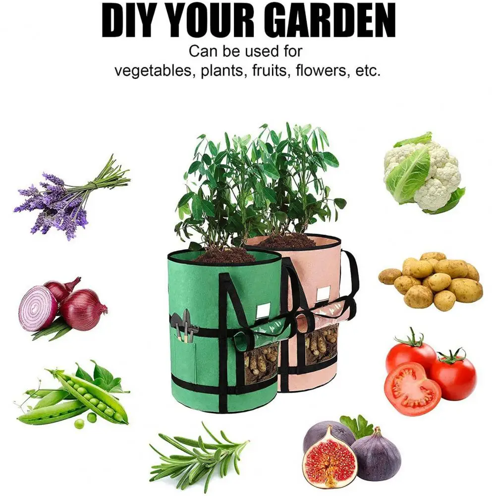 

Planting Pouch Great Easy to Use Flap Opening Greenhouse Plant Nursery Pot with Visual Window Gardening Supplies