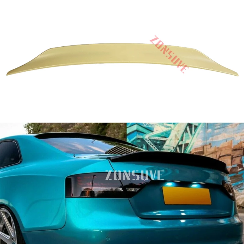 

Используется для Audi A5 B8 8T 2D Coupe 2007-2013 года спойлер из черного углеродного волокна вид заднего крыла заводской стиль спортивные аксессуары ко...