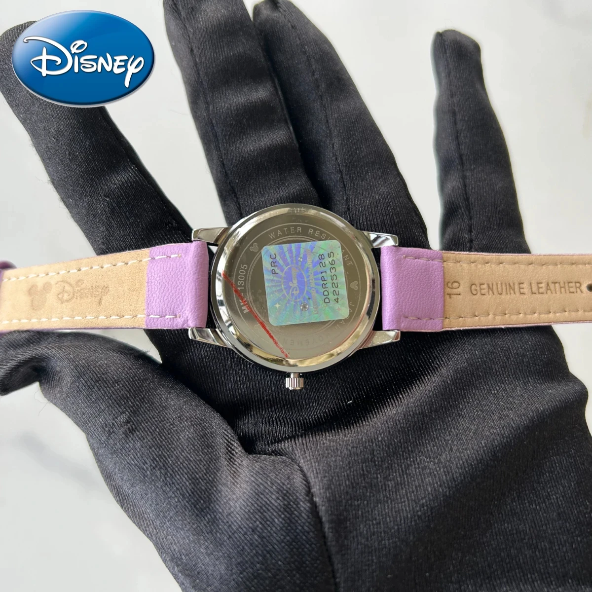 Фото Disney Микки фиолетовые счастливые цветные студенческие кварцевые часы для девочек водонепроницаемые часы подарок для детей с коробкой №4