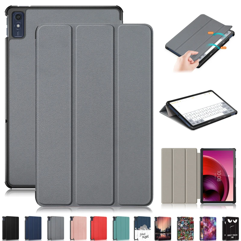 

For Lenovo Tab M10 5G Case 10.6" Tri-Fold Magnetic Leather Stand Smart Tablet Funda For Lenovo Tab K10 Pro M10 5G Case tb360zu