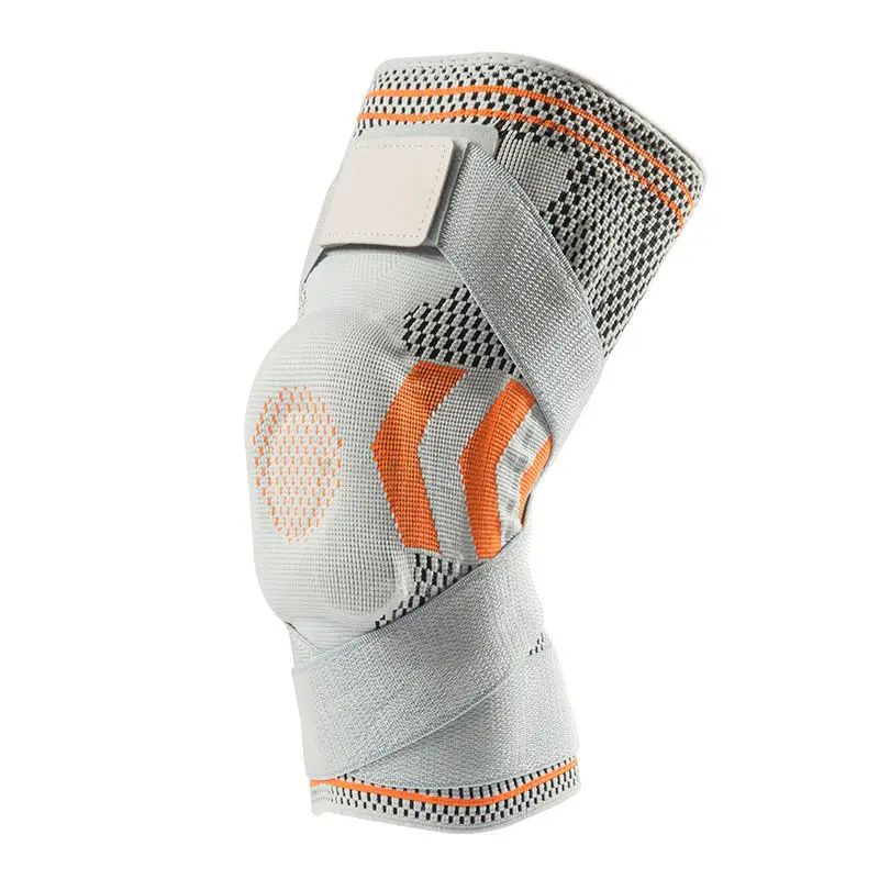 

Double strap sports knee pads for men's silicone basketball knee pads and meniscus protection for breathable cycling