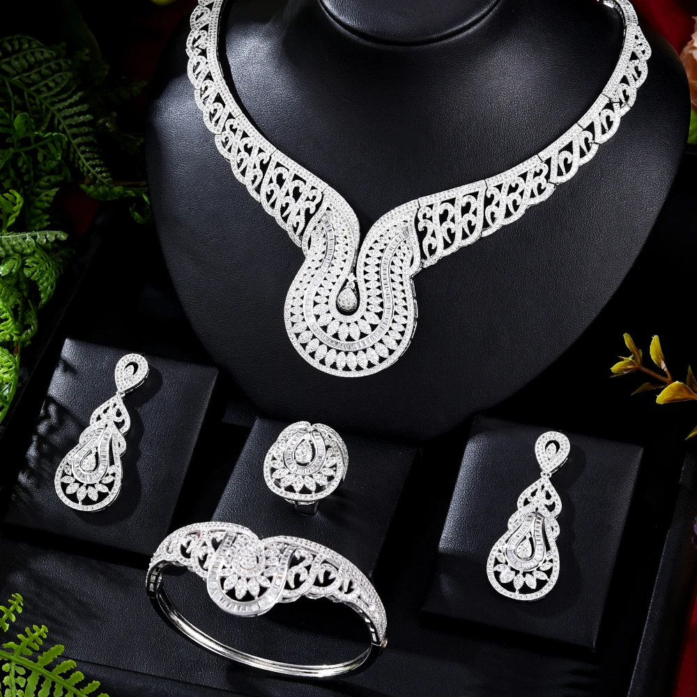 

GODKI African Tassels Jewelry Set For Women Wedding Zircon AAAAA Quality Cubic Zirconia Bridal Wedding Evening Earring Necklace