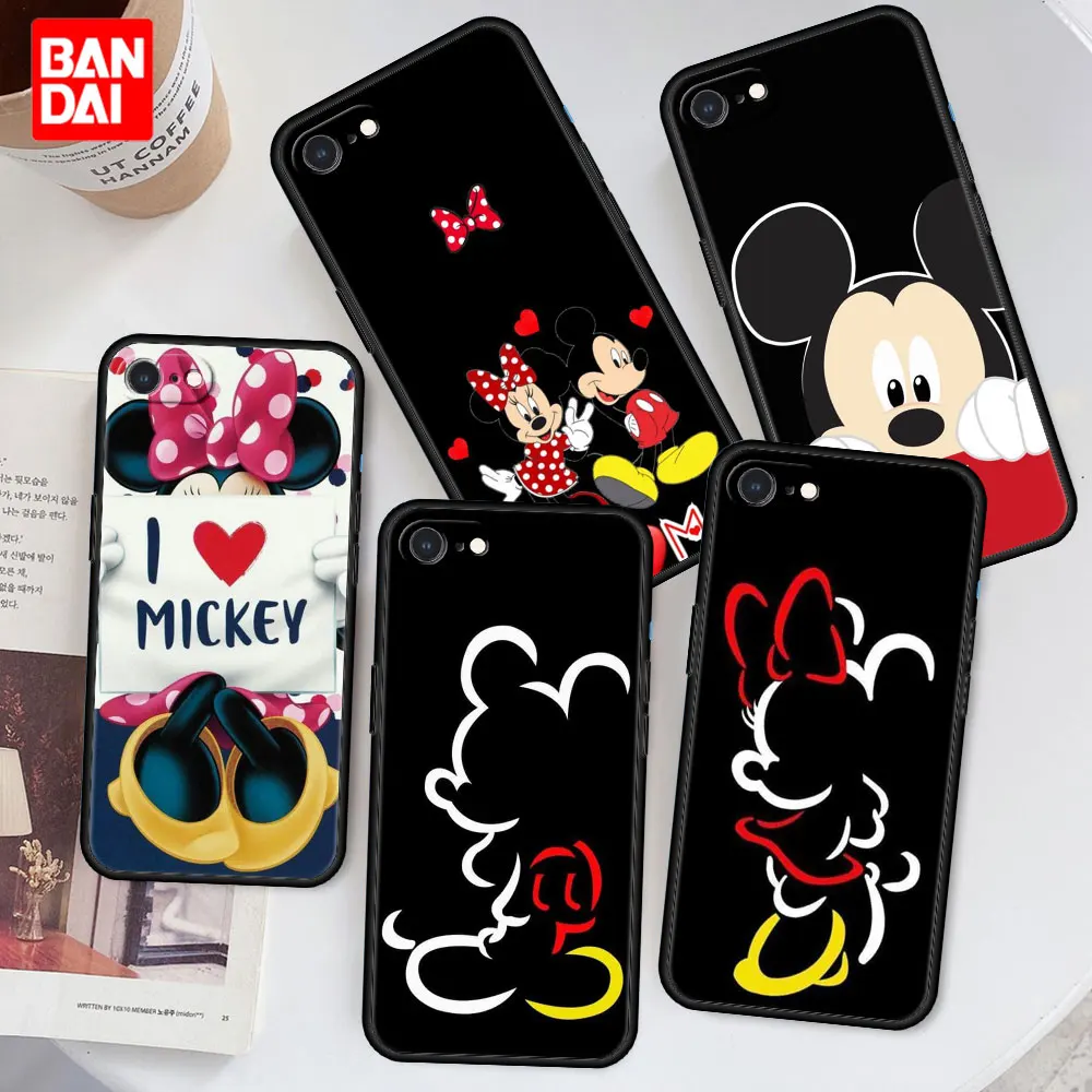 

Cover Case for iPhone SE 6 6S 7 8 Plus X XS XSMax XR 6Plus 6SPlus 7Plus 8Plus Capa Shell Kissing Lovers Mickey Minnie Mouse