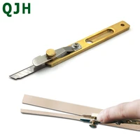 1set leather craft tools diy incision cutter knife copper trimming knife with blade leather cutting tool diy cutting separator