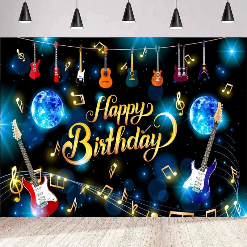 Фон для фотосъемки караоке музыкальная нота гитара с днем рождения рок-н-ролл