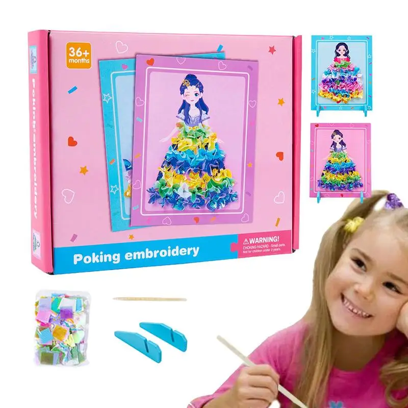 

Набор акварельных книг для детей, набор акварельных книг, платье принцессы, 3D Ручная работа, сделай сам, забавное детское платье