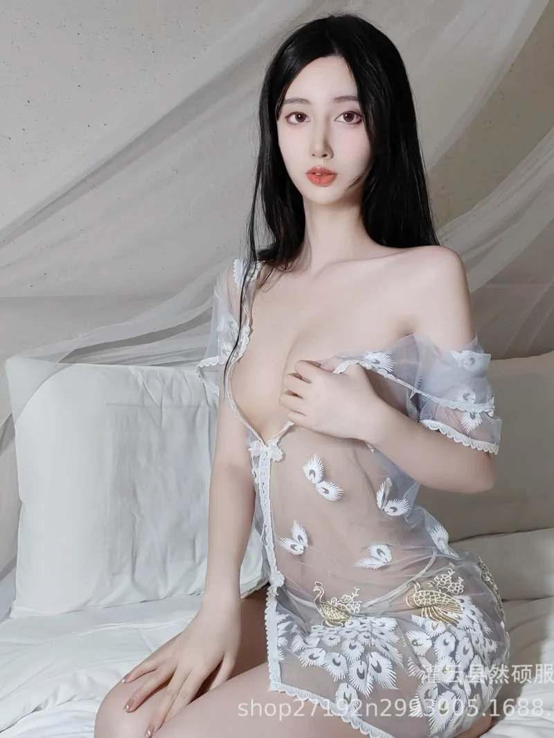 Прозрачное сексуальное нижнее белье Cheongsam горячая облегающая униформа