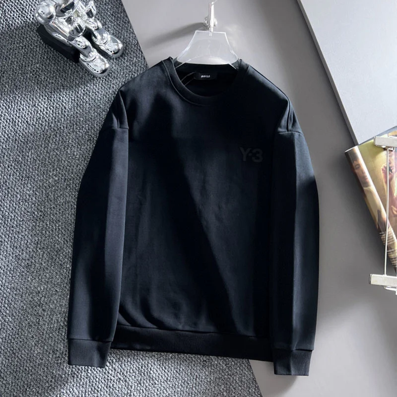 

Yohji Yamamoto Fleece Printing Y3 Crew Neck Pullover Sweater Fashion Versatile Long Sleeve Coat For Men And Women