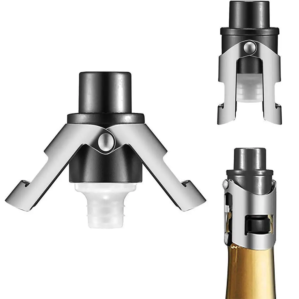 

Vacuum Champagne Stopper with Pressure Pump Keep Fizz Bubbly Prosecco Cava Sparkling Wine Bottle Plugs Sealer Silicone Caps
