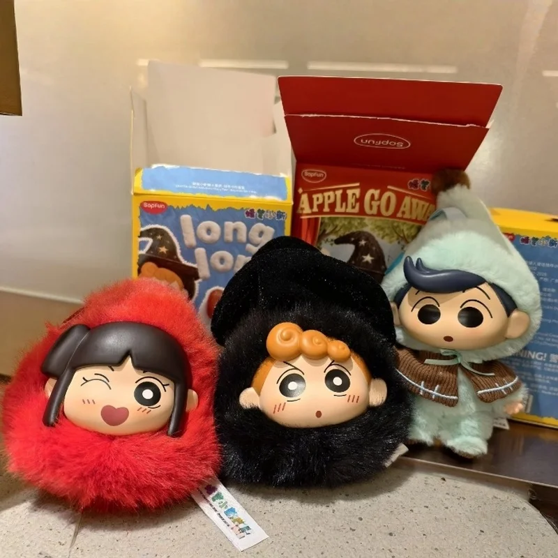 Фото В наличии: Подвеска-сюрприз Sopfun Crayon Shin-chan «Сказка о гномах», маленькая сумочка для наушников, мультяшные игрушки-подвески, подарки №2