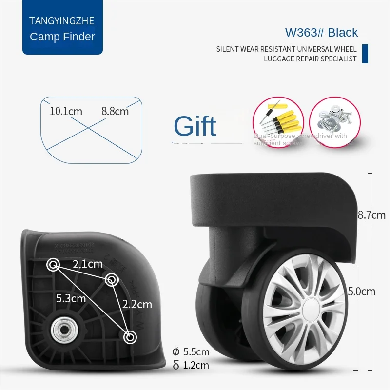 

Luggage universal wheel accessories wheel trolley luggage pulley wheel password travel luggage durable silent wheel shock absorp